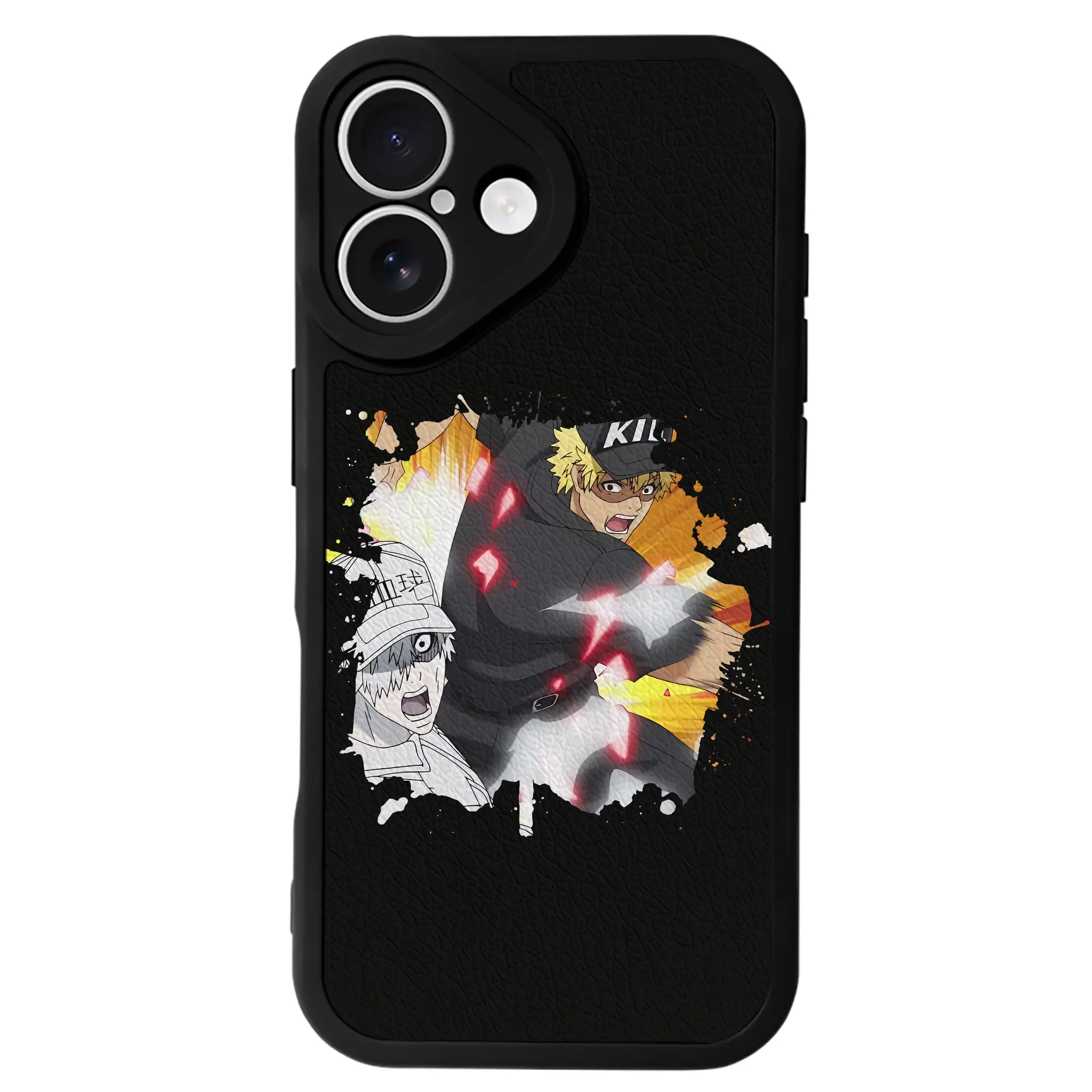 はたらく細胞 グッズ,キラーT細胞 - IPhone 16シリーズ対応 ・ シリコンスマホケース ・ レザー調 ・ 高精度フィット ・ 耐衝撃 ・ ワイヤレス充電対応 ・ 精密カット